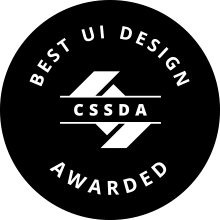 UI Design award from CSS Design Awards Best UI Design award from CSS Design Awards